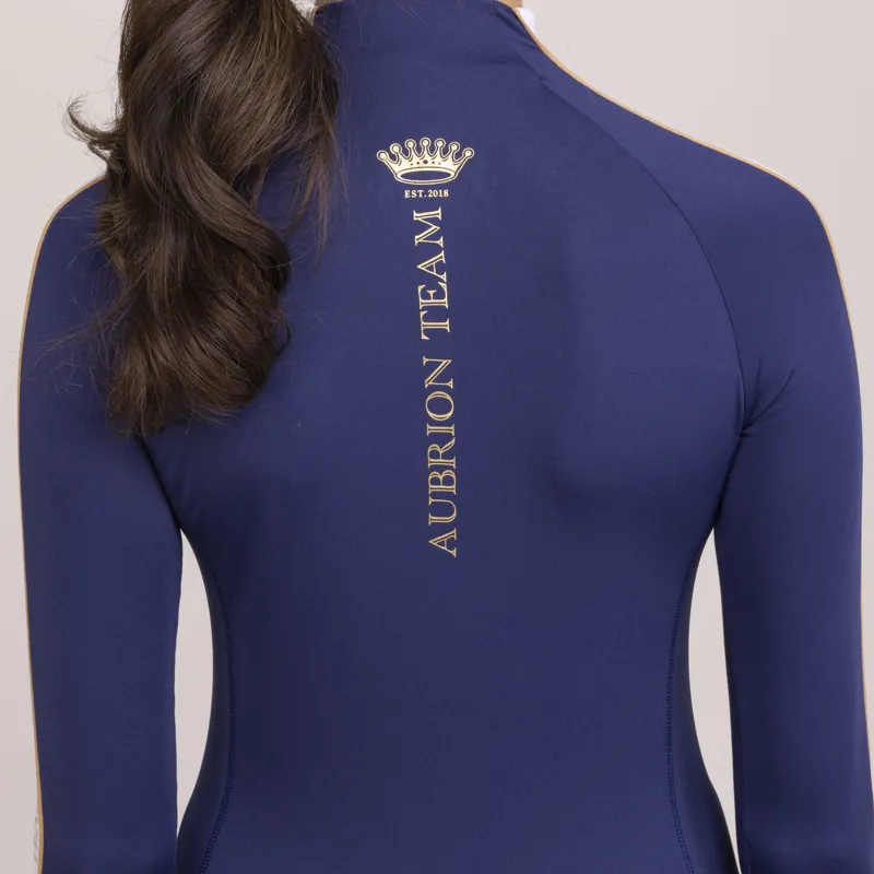 Shires Aubrion Team Ladies Long Sleeve Base Layer - Midnight-3