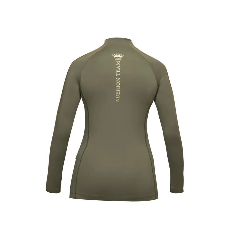 Shires Aubrion Team Ladies Long Sleeve Base Layer - Moss-1