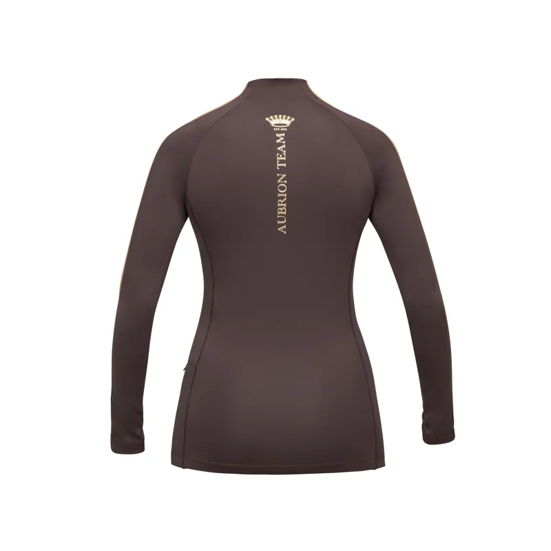 Shires Aubrion Team Ladies Long Sleeve Base Layer - Umber-1