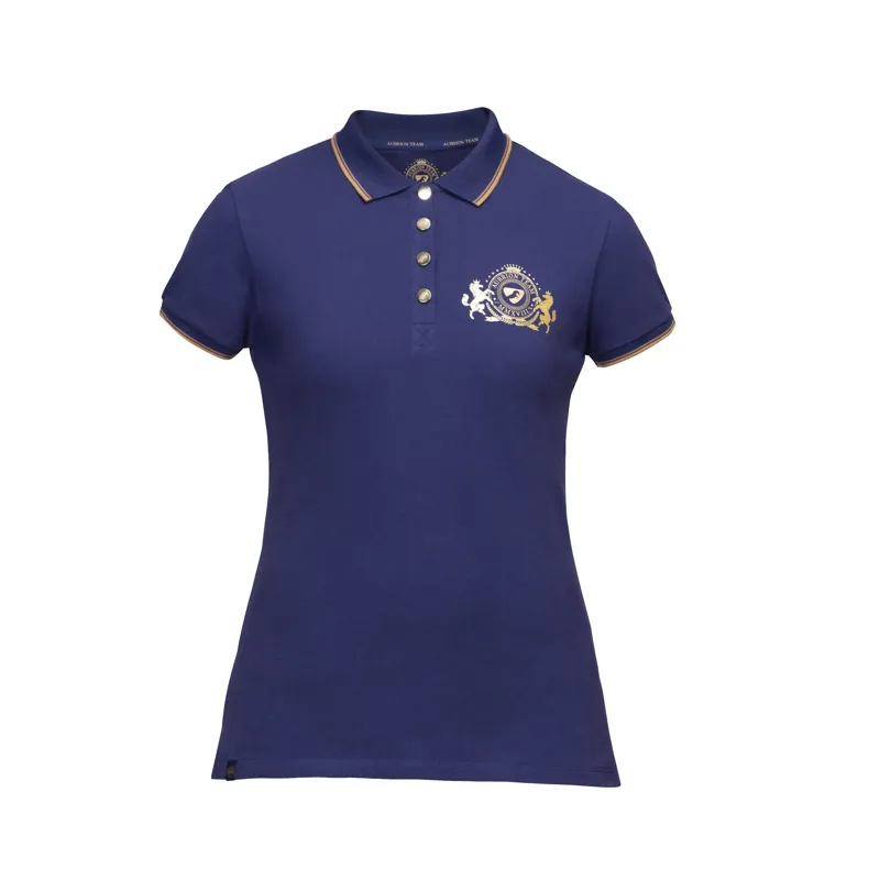Shires Aubrion Team Ladies Short Sleeve Polo - Midnight