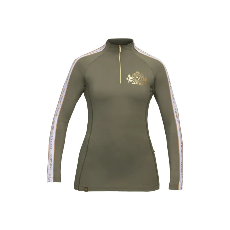 Shires Aubrion Team Ladies Long Sleeve Base Layer - Moss