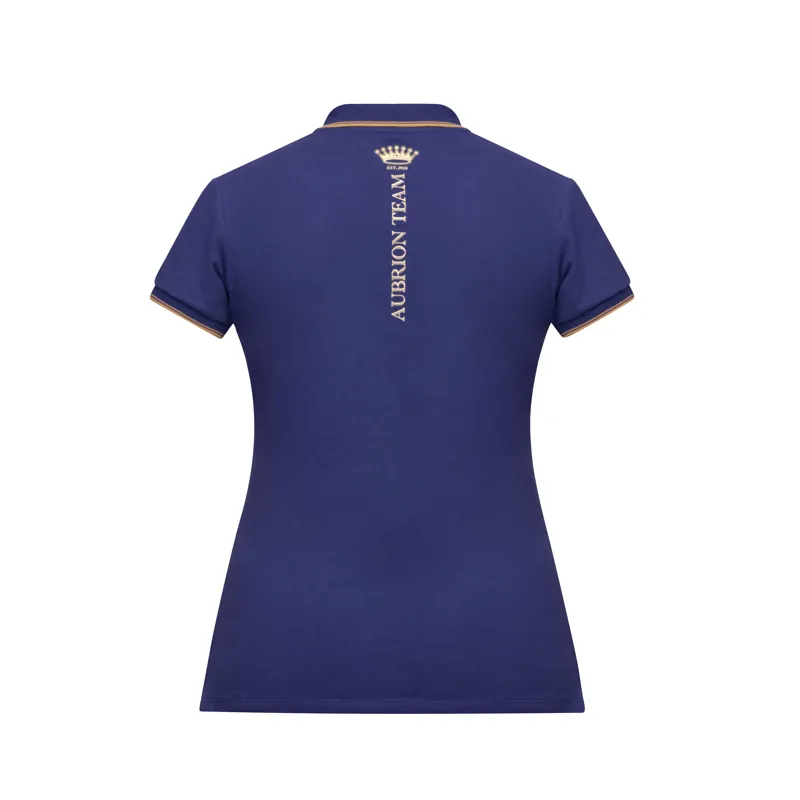 Shires Aubrion Team Ladies Short Sleeve Polo - Midnight-1