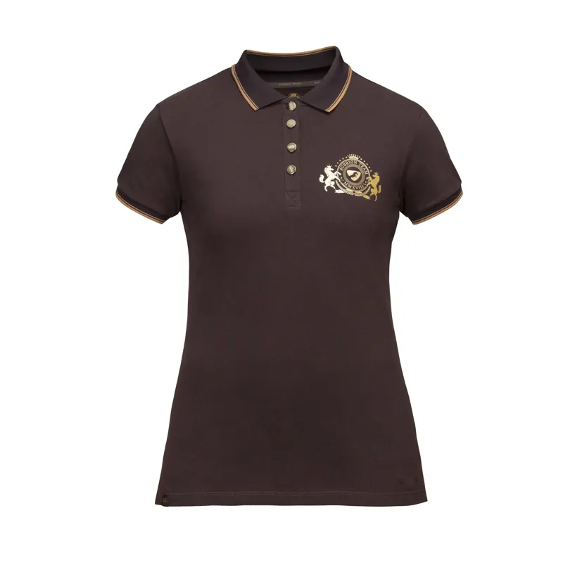 Shires Aubrion Team Ladies Short Sleeve Polo - Umber