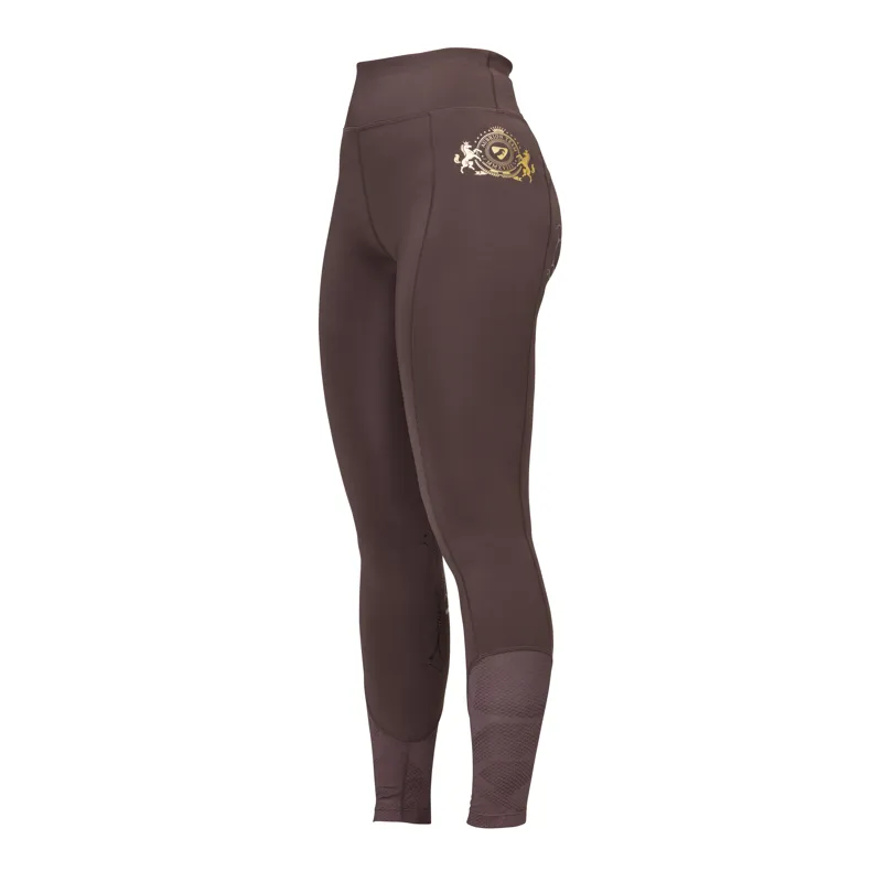 Shires Aubrion Team Ladies Riding Tights - Umber-3