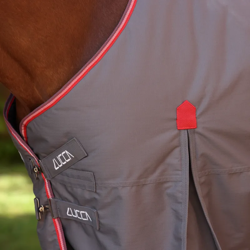 LUCCA 200g Standard Neck Turnout Rug - Grey-2