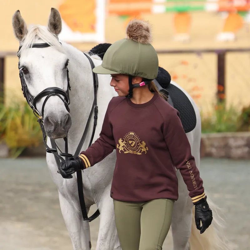 Shires Aubrion Team Children's Sweatshirt - Umber-3