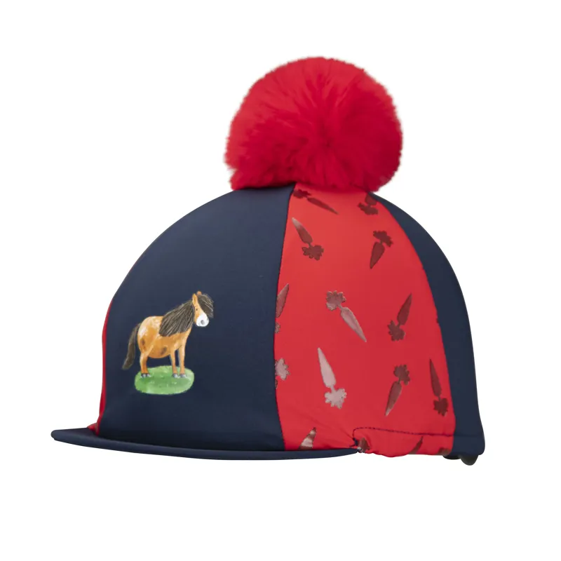 Shires Winnie and Me Hat Silk - Navy/Red-1
