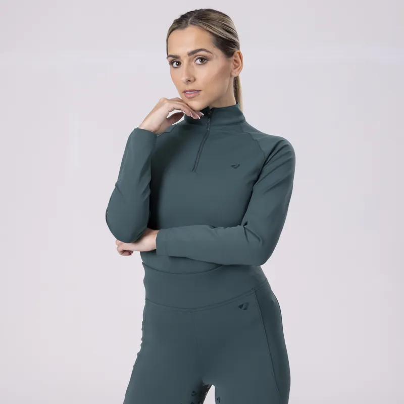 Shires Aubrion Eltar Riding Tights - Green-5