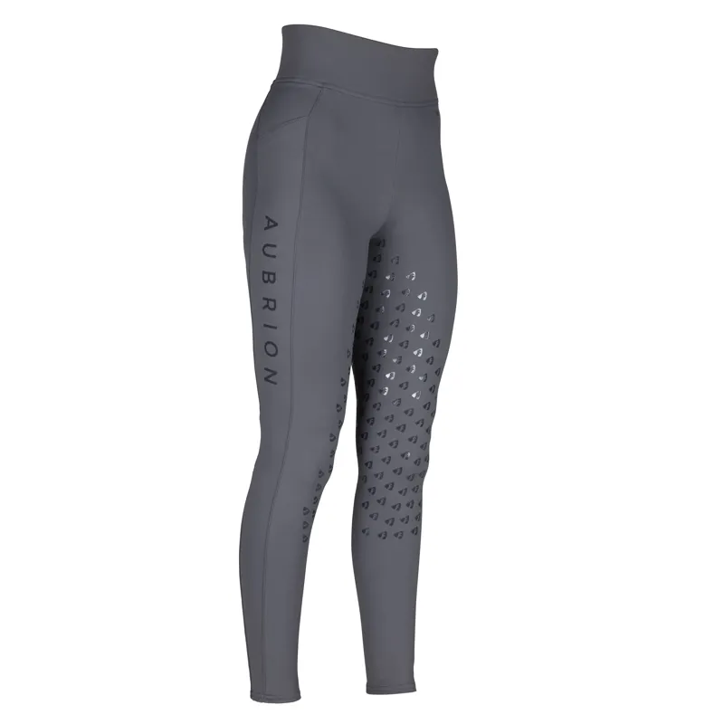 Shires Aubrion Eltar Riding Tights - Grey-1