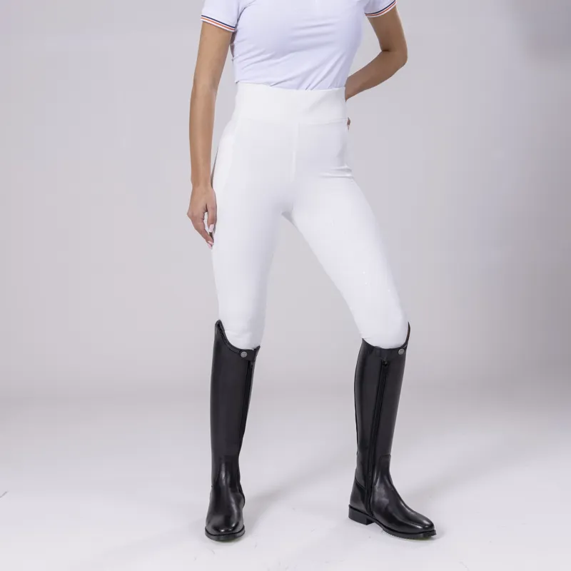 Shires Aubrion Eltar Riding Tights - White-5
