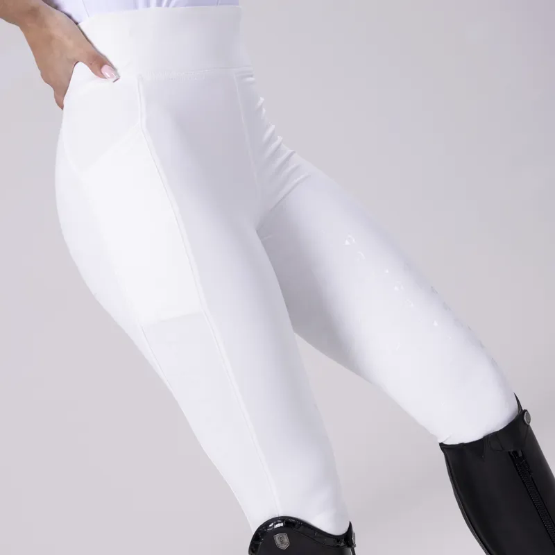 Shires Aubrion Eltar Riding Tights - White-3