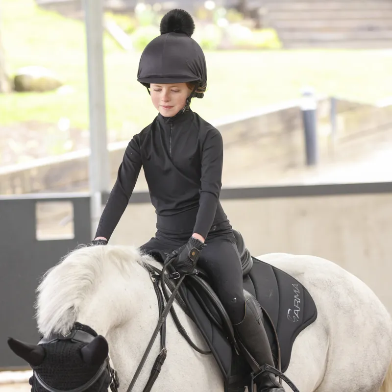 Shires Aubrion Eltar Children's Base Layer - Black-2