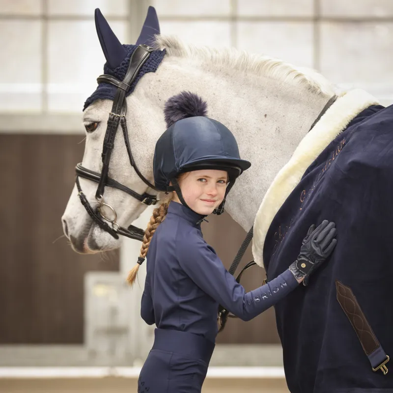 Shires Aubrion Eltar Children's Base Layer - Navy-1
