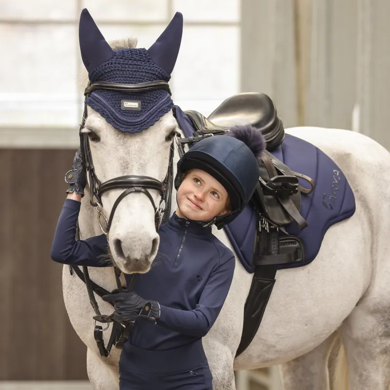 Shires Aubrion Eltar Children's Base Layer - Navy-2