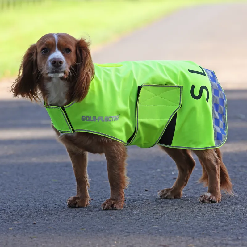 Shires EQUI-FLECTOR Reflective Mesh Dog Coat - Yellow