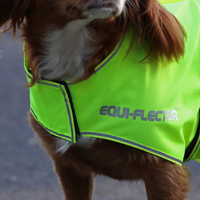 Shires EQUI-FLECTOR Reflective Mesh Dog Coat - Yellow-9