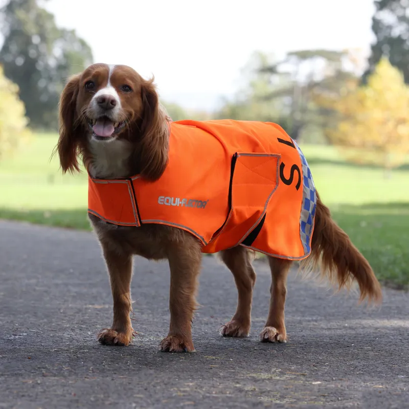 Shires EQUI-FLECTOR Reflective Mesh Dog Coat - Orange