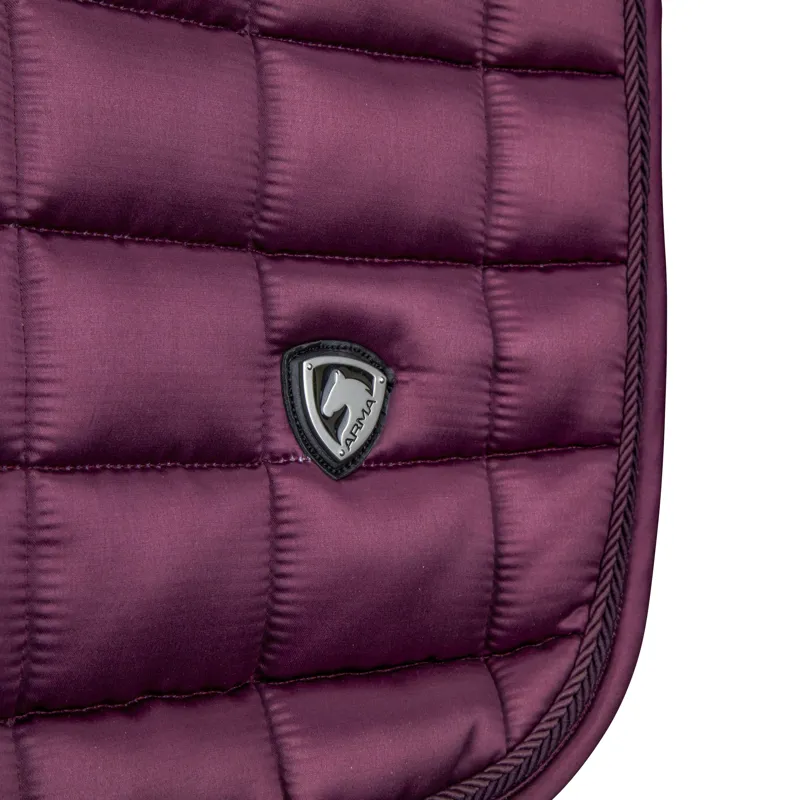 Shires ARMA Eltar Satin Saddlecloth - Black Cherry-5