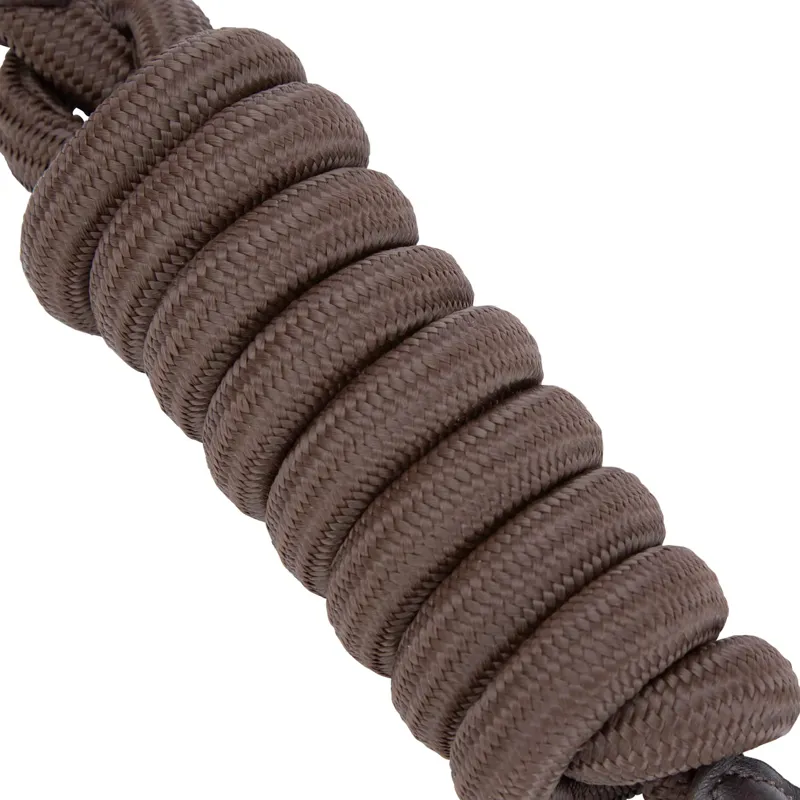 Shires Velociti LUSSO Leather Lead Rope - HAVANA - 2m-1