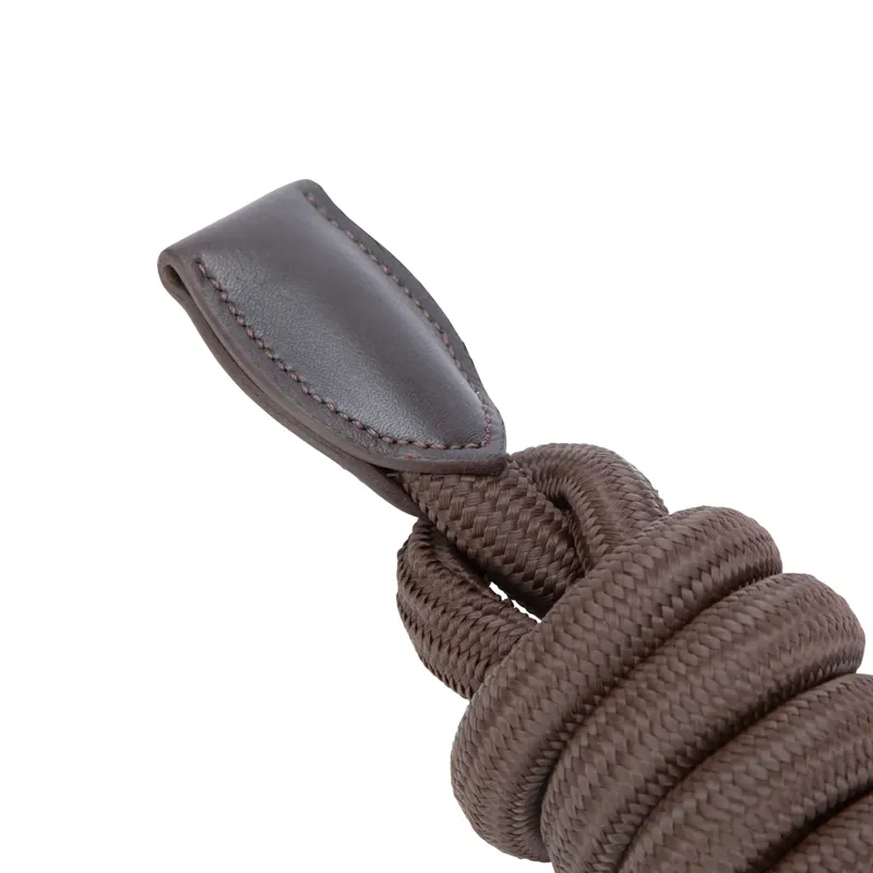 Shires Velociti LUSSO Leather Lead Rope - HAVANA - 2m-2