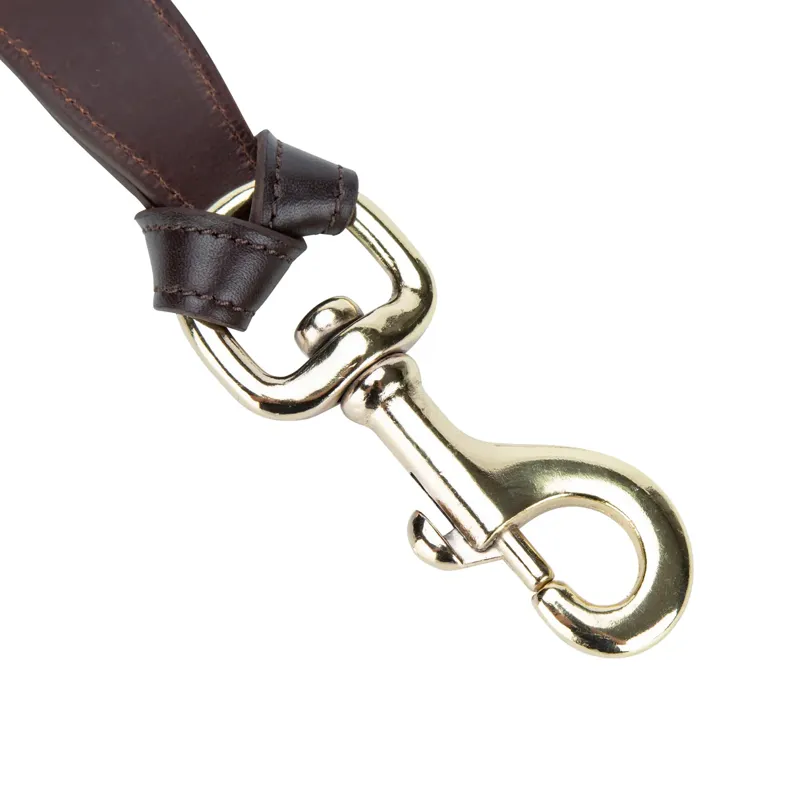 Shires Velociti LUSSO Leather Lead Rope - HAVANA - 2m-3