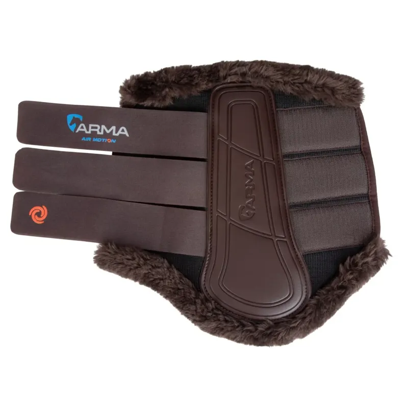 Shires ARMA Air Motion SupaFleece Brushing Boots - Brown-1