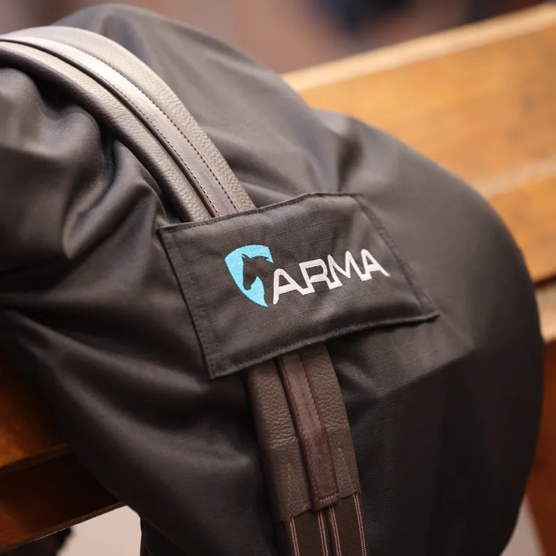 Shires ARMA Waterproof Fleece Lined Saddle Cover - Black-2