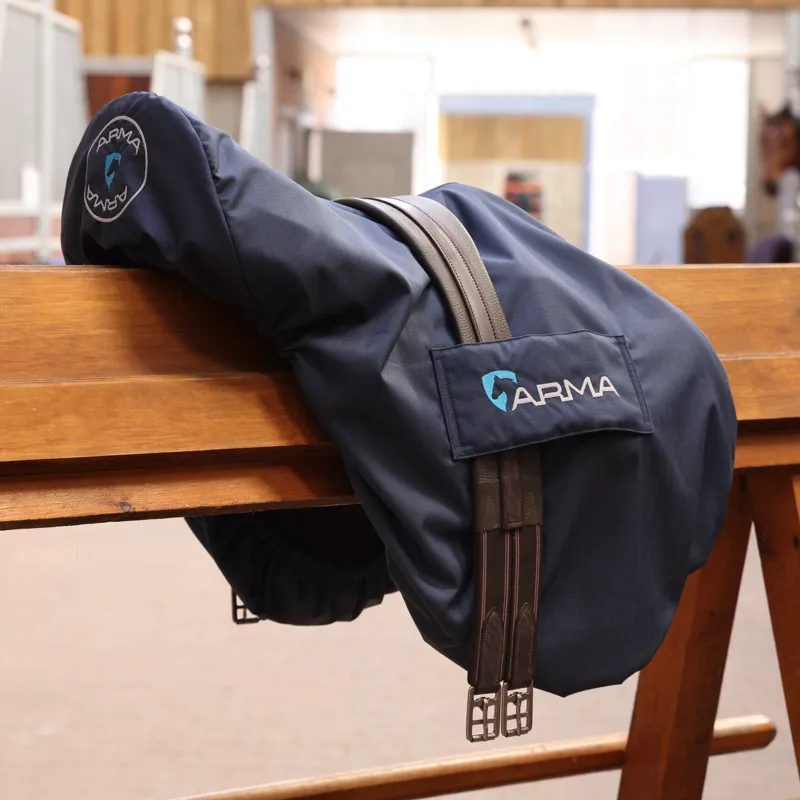 Shires ARMA Waterproof Fleece Lined Saddle Cover - Navy