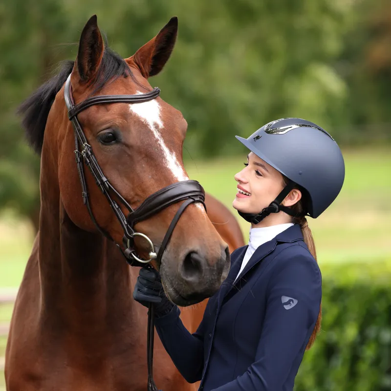 Shires Karben Sonic LSH Riding Hat - Navy-11