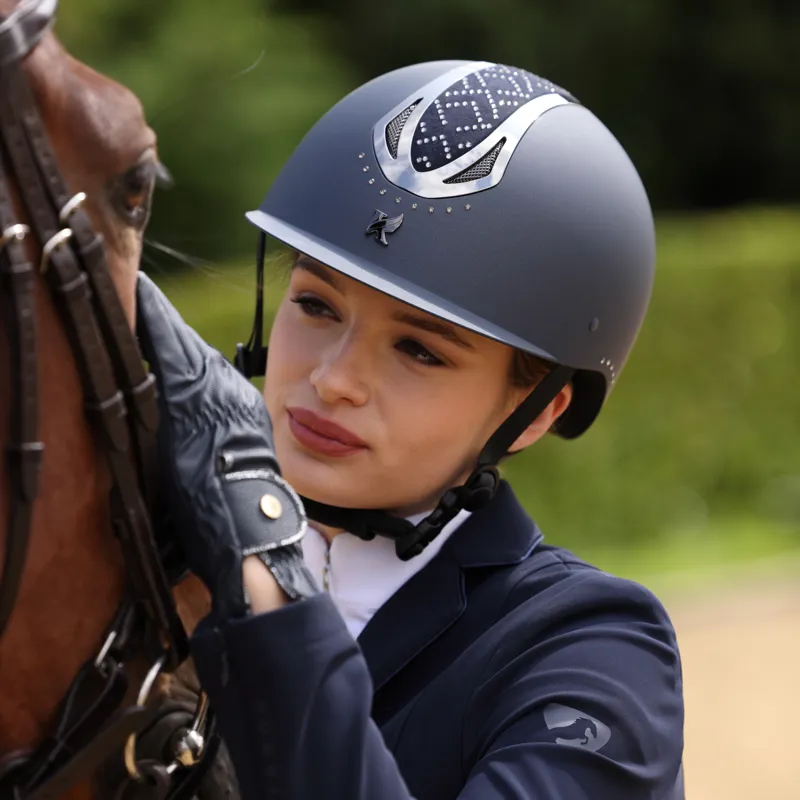 Shires Karben Sonic GXY Riding Hat - Navy-12