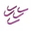 Shires EZI-KIT Stable Hooks Set Of 5 - Purple