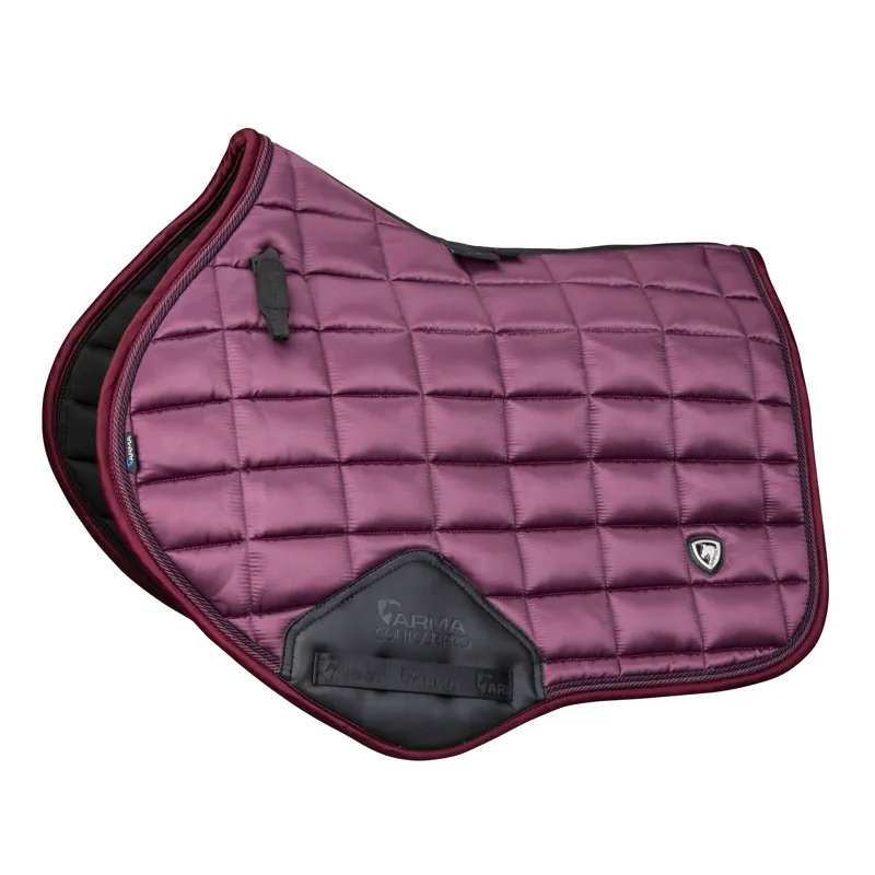 Shires ARMA Eltar Satin Jump Saddlecloth - Black Cherry
