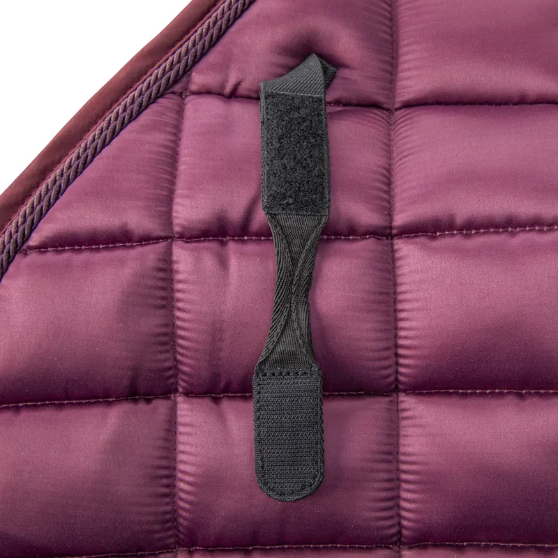 Shires ARMA Eltar Satin Jump Saddlecloth - Black Cherry-3