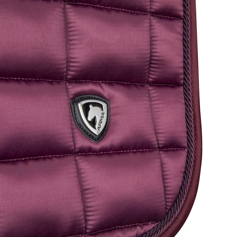 Shires ARMA Eltar Satin Jump Saddlecloth - Black Cherry-5