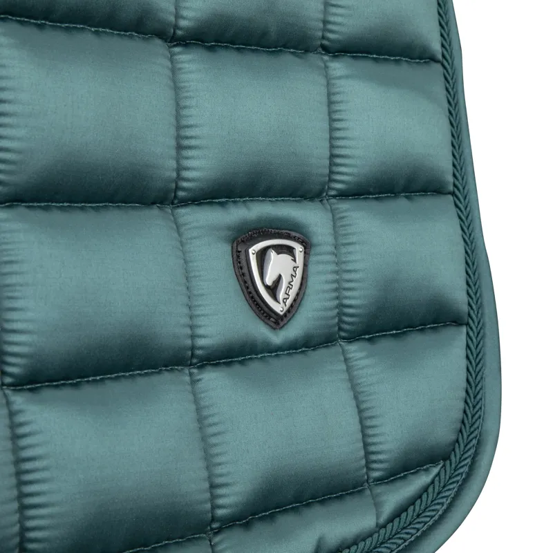 Shires ARMA Eltar Satin Jump Saddlecloth - Green-3