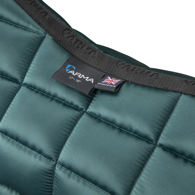 Shires ARMA Eltar Satin Jump Saddlecloth - Green-2
