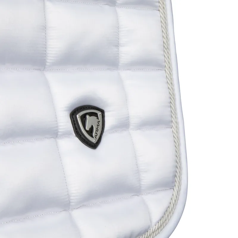 Shires ARMA Eltar Satin Jump Saddlecloth - White-5