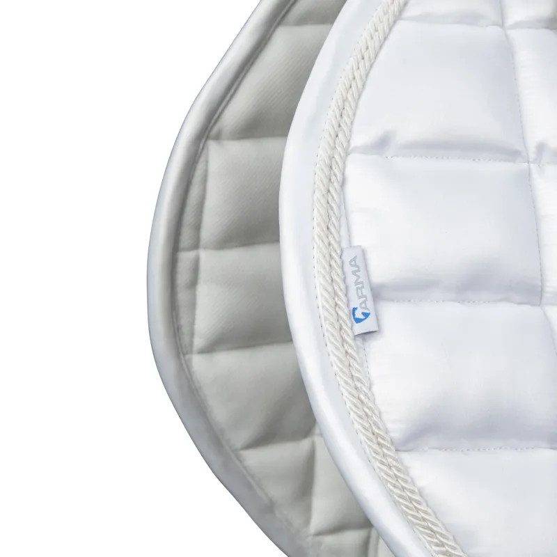 Shires ARMA Eltar Satin Jump Saddlecloth - White-1