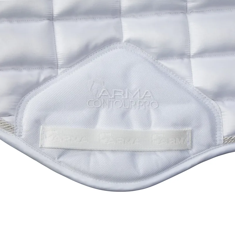 Shires ARMA Eltar Satin Jump Saddlecloth - White-2