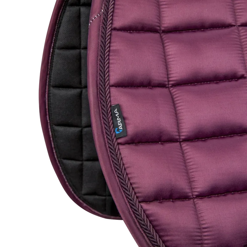 Shires ARMA Eltar Satin Saddlecloth - Black Cherry-4