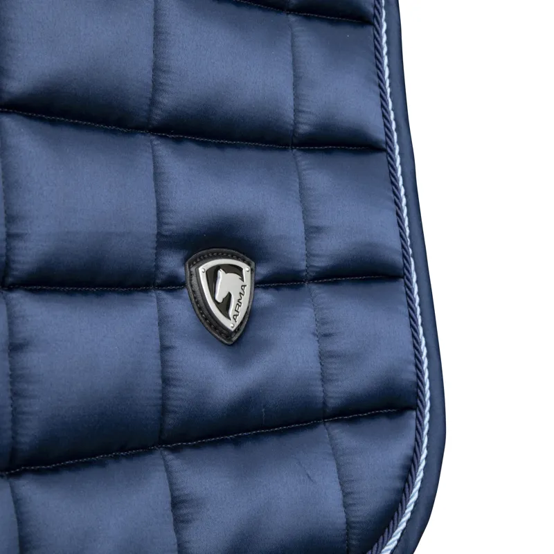 Shires ARMA Eltar Satin Dressage Saddlecloth - Navy-4