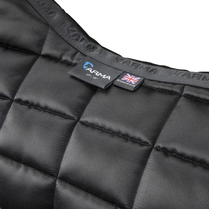 Shires ARMA Eltar Satin Dressage Saddlecloth - Black-1