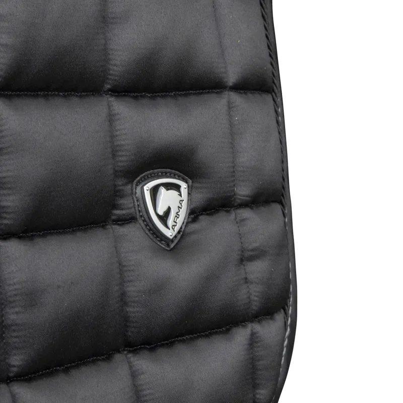 Shires ARMA Eltar Satin Dressage Saddlecloth - Black-3