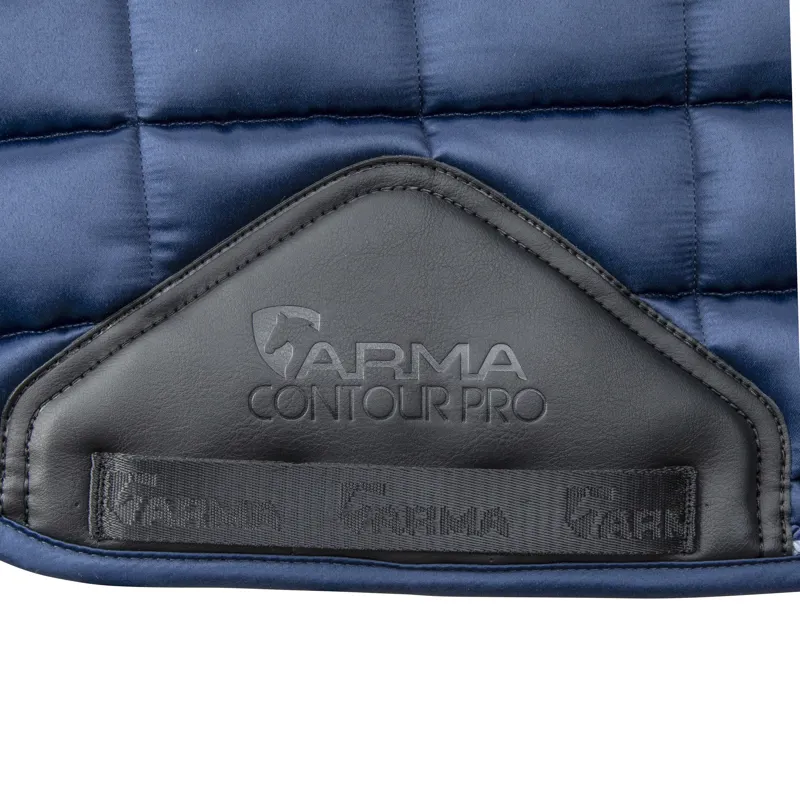 Shires ARMA Eltar Satin Dressage Saddlecloth - Navy-5