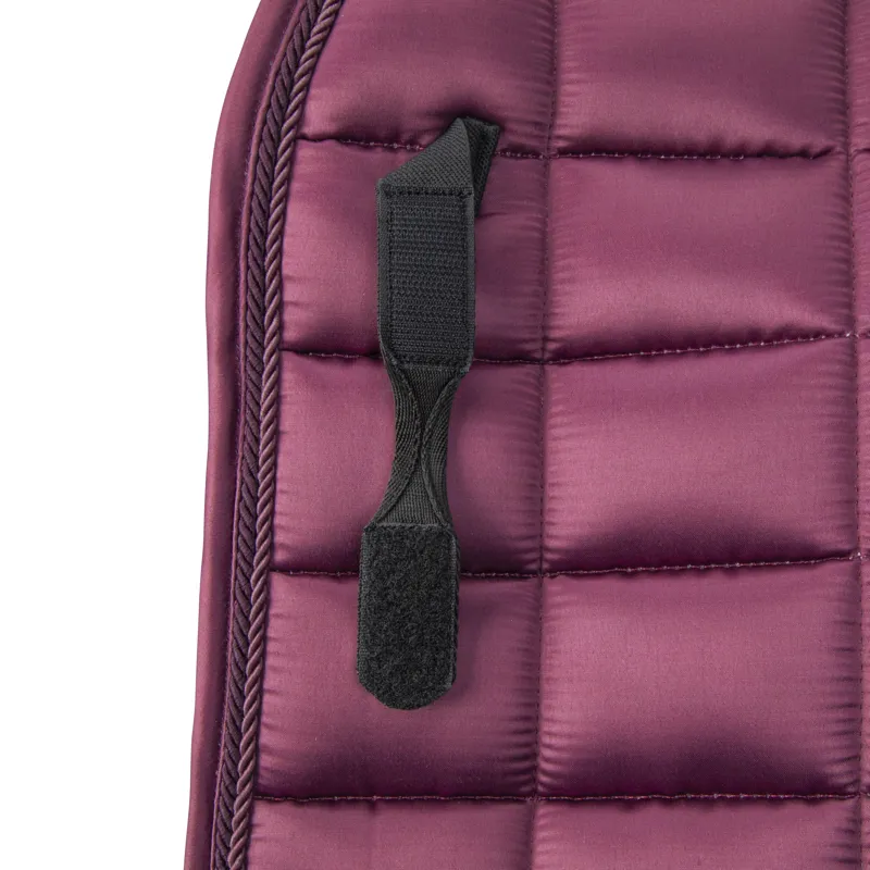 Shires ARMA Eltar Satin Dressage Saddlecloth - Black Cherry-1