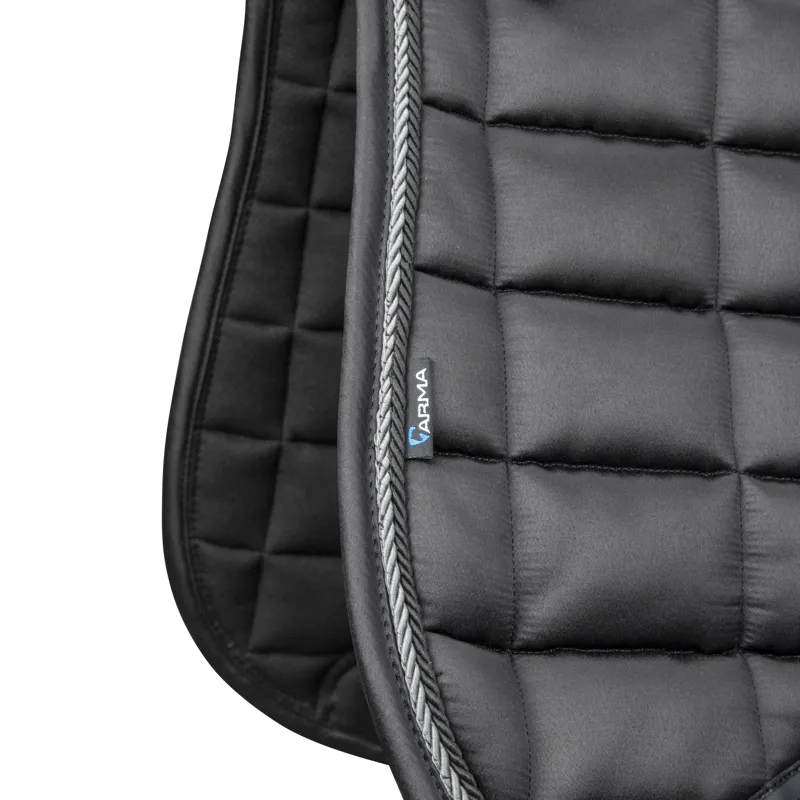 Shires ARMA Eltar Satin Dressage Saddlecloth - Black-5