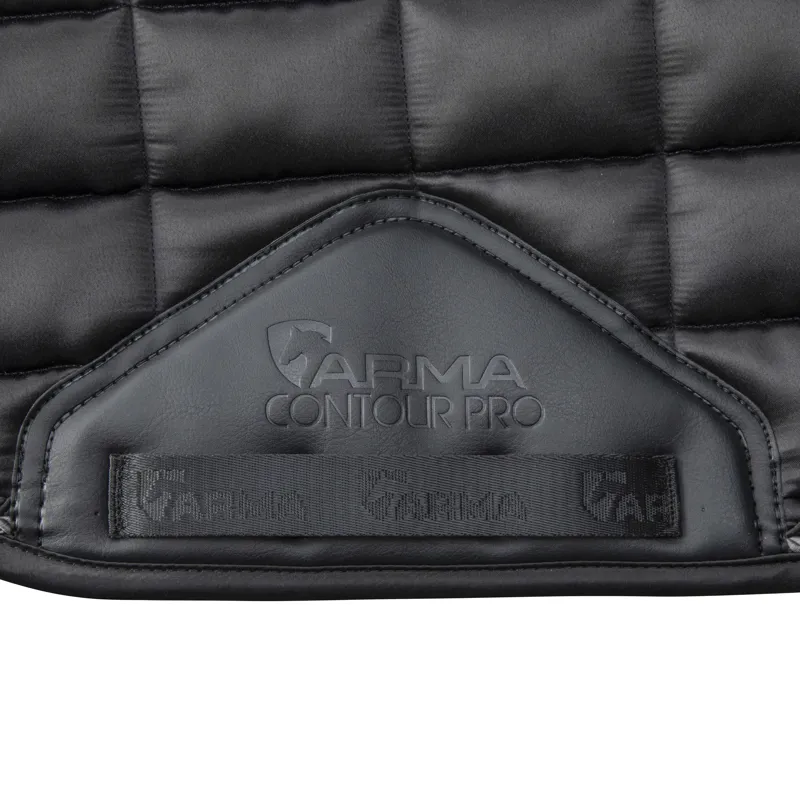 Shires ARMA Eltar Satin Dressage Saddlecloth - Black-4
