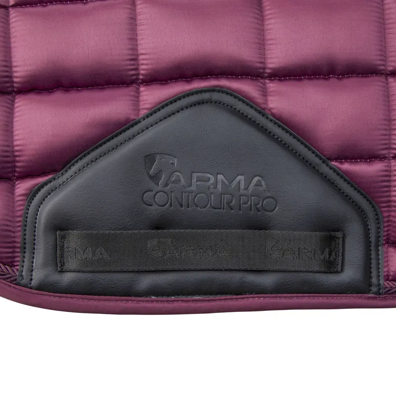 Shires ARMA Eltar Satin Dressage Saddlecloth - Black Cherry-4