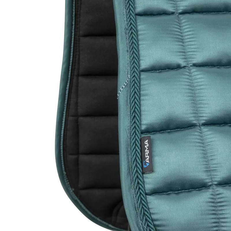 Shires ARMA Eltar Satin Dressage Saddlecloth - Green-4
