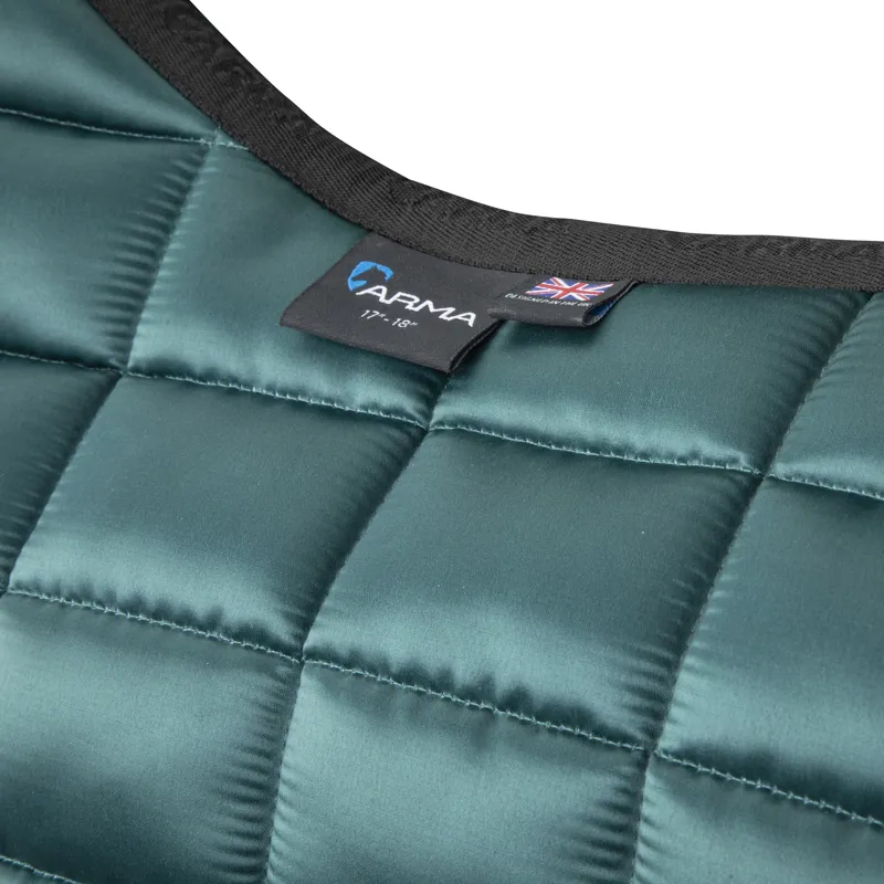 Shires ARMA Eltar Satin Dressage Saddlecloth - Green-2